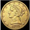Image 1 : 1881 $5 Gold Half Eagle CLOSELY UNCIRCULATED