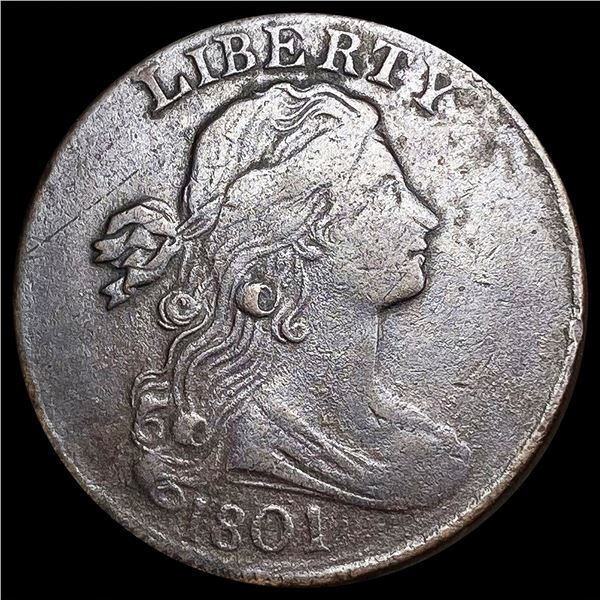 1801 Draped Bust Large Cent NICELY CIRCULATED