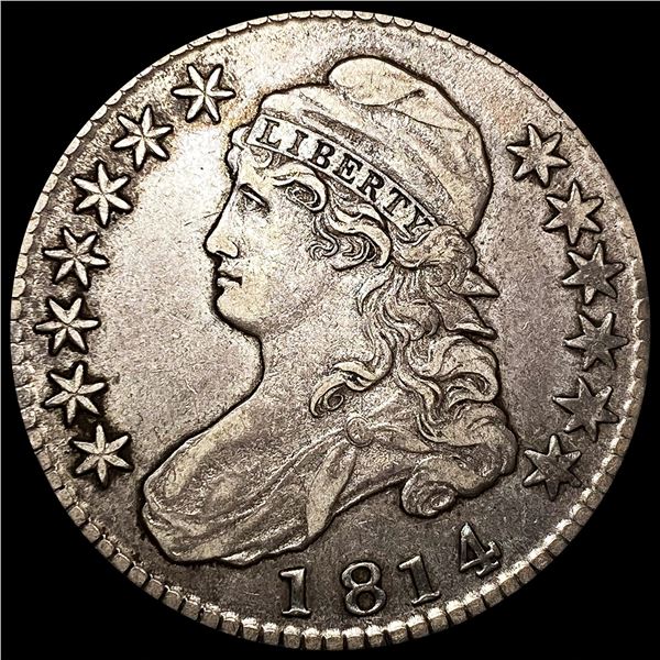1814 Capped Bust Half Dollar LIGHTLY CIRCULATED