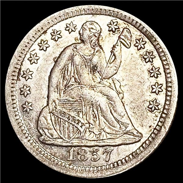 1857-O Seated Liberty Half Dime CLOSELY UNCIRCULAT