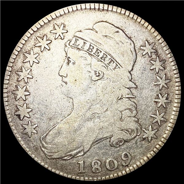 1809 0-105 Cap Bust Half Dollar R2 NICELY CIRCULAT