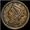 Image 1 : 1851 Braided Hair Half Cent NICELY CIRCULATED