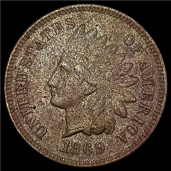 1869 Indian Head Cent NEARLY UNCIRCULATED