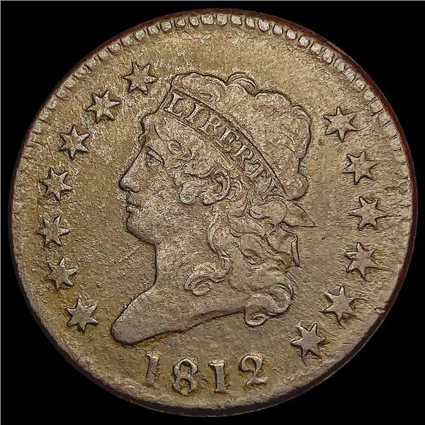 1812 Classic Head Large Cent NEARLY UNCIRCULATED