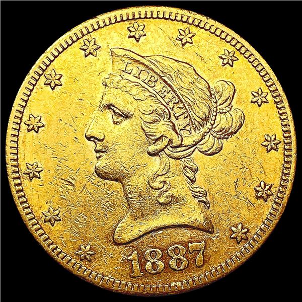 1887-S $10 Gold Eagle NEARLY UNCIRCULATED