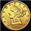 Image 1 : 1881 $5 Gold Half Eagle CLOSELY UNCIRCULATED