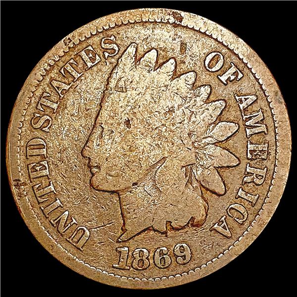 1869 Indian Head Cent LIGHTLY CIRCULATED
