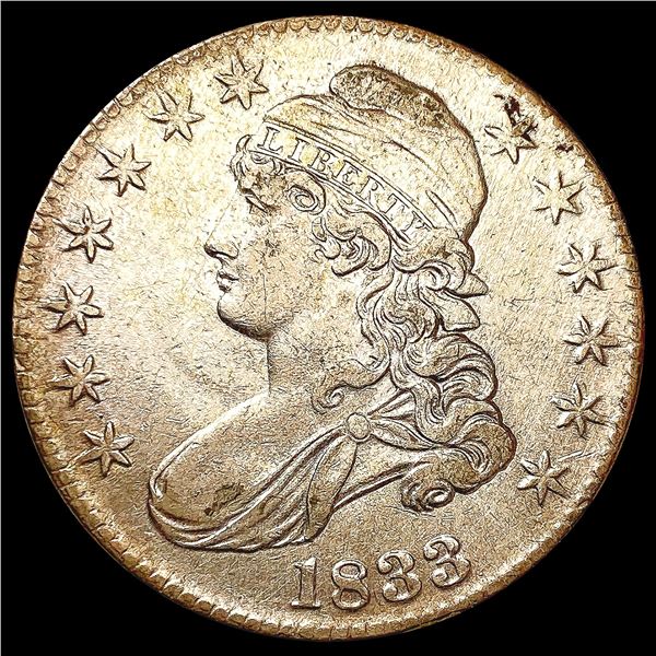 1833 O-113 R2 Capped Bust Half Dollar CLOSELY UNCI