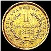 Image 2 : 1853 Rare Gold Dollar CLOSELY UNCIRCULATED