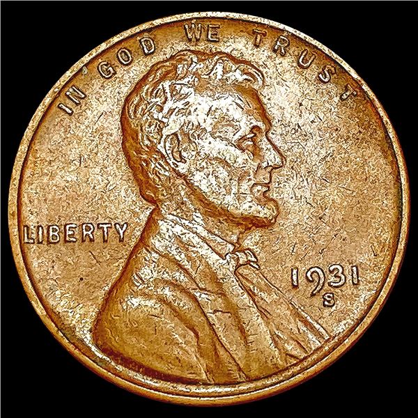 1931-S Wheat Cent CHOICE AU