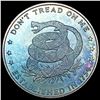 Image 1 : Toned Don't Tread On Me 1oz Silver Round GEM BU