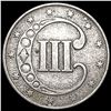 Image 2 : 1853 Silver Three Cent NEARLY UNCIRCULATED