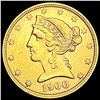 Image 1 : 1900 $5 Gold Half Eagle UNCIRCULATED