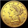 Image 1 : 1880-S $5 Gold Half Eagle CLOSELY UNCIRCULATED