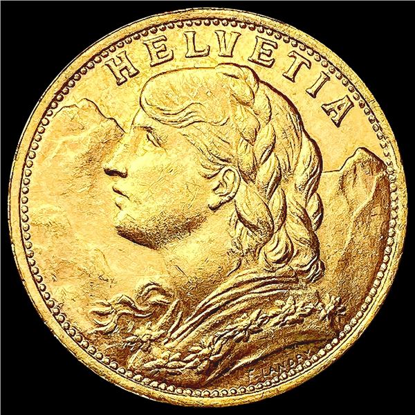 1967 Switzerland .1867oz Gold 20 Francs GEM BU
