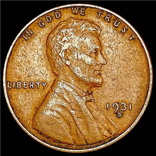 1931-S Wheat Cent CLOSELY UNCIRCULATED