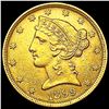 Image 1 : 1899 $5 Gold Half Eagle CLOSELY UNCIRCULATED
