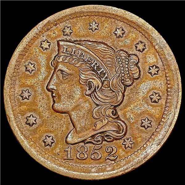 1852 Braided Hair Large Cent CLOSELY UNCIRCULATED
