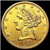 Image 1 : 1885 $5 Gold Half Eagle CLOSELY UNCIRCULATED