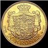 Image 2 : 1915 Denmark .2592oz Gold 20 Kroner UNCIRCULATED
