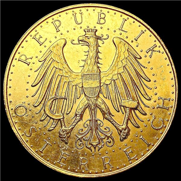 1927 Austria .6807oz Gold 100 Schilling UNCIRCULAT