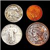 Image 1 : [4] Varied US Coinage [1845, 1865, 1919, 1925] HIG