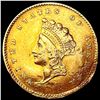 Image 1 : 1855 Rare Gold Dollar ABOUT UNCIRCULATED