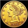 Image 1 : 1898-S $5 Gold Half Eagle CLOSELY UNCIRCULATED