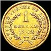 Image 2 : 1852 Rare Gold Dollar UNCIRCULATED