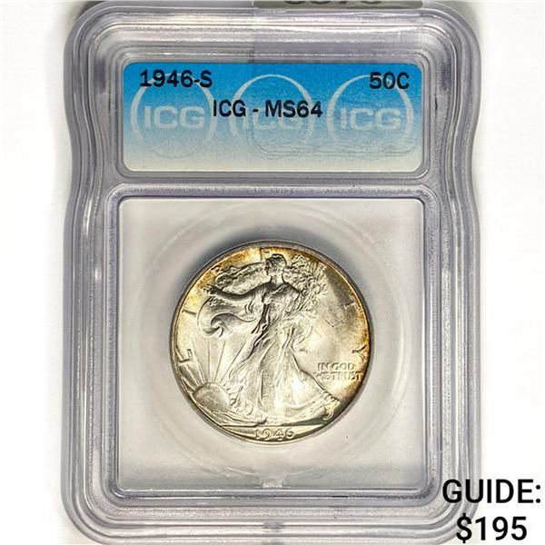 1946-S Walking Liberty Half Dollar ICG MS64