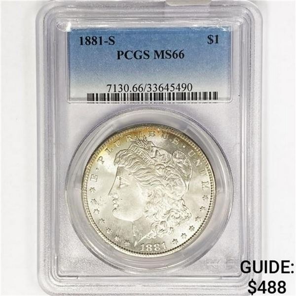 1881-S Morgan Silver Dollar PCGS MS66
