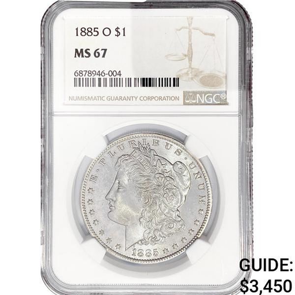 1885-O Morgan Silver Dollar NGC MS67