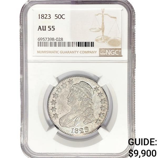 1823 Capped Bust Half Dollar NGC AU55