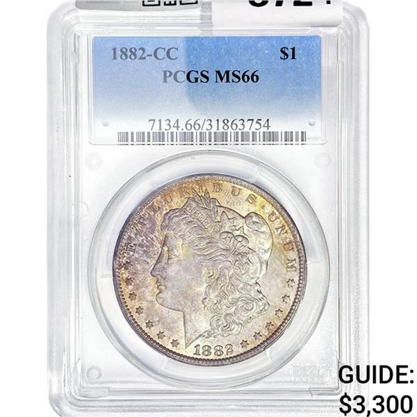 1882-CC Morgan Silver Dollar PCGS MS66