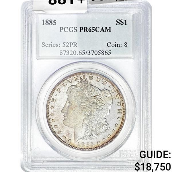 1885 Morgan Silver Dollar PCGS PR65 CAM