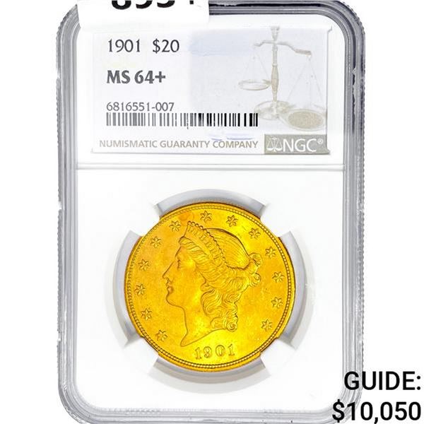 1901 $20 Gold Double Eagle NGC MS64+