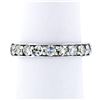 Image 4 : Vintage 14k White Gold 1.57 ctw Eternity Band Ring w/ 20 Old Single Cut Diamonds