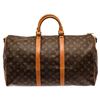 Image 1 : Louis Vuitton Keepall 50 Bandouliere Boston Bag Brown Monogram Coated Canvas