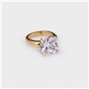 Image 2 : 18K Yellow Gold & Moissanite Ring