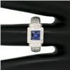 Image 6 : New Platinum 2.37 ctw Tanzanite and Diamond Halo Ring
