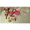 Image 1 : 11 -  Vintage Disney Minnie Mouse items - spice shaker, hand held mirror, cup with opening lid, toys