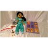 Image 1 : Disney Aladdin items – Jasmine Plush, 2 Plastic Toys, 119 Collector Cards, 1 Mug
