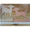 Image 4 : 2 wooden deer