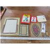 Image 1 : assorted collectibles - picture frames, book, keychain, money clip, etc.