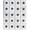 Image 1 : Sheet of Canadian pennies, 1 cent coins - 1936-1969