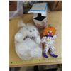 Image 1 : Musical clown & white teddy bear
