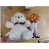 Image 4 : Musical clown & white teddy bear