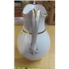 Image 2 : 12" vintage large white and golden porcelain water pitcher