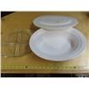 Image 2 : Vintage italian glass divided dish & large oval shape cookware serving dish