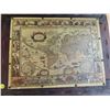 Image 2 : Very neat vintage nova totius terrarum orbis geographica ac hy drographica tabula wood mounted map p